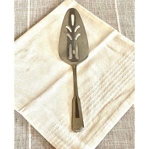 Stainless Pie Server Flatware Vintage Glossy Korea Pierced